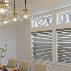 SmartPrivacy Faux Wood Blinds