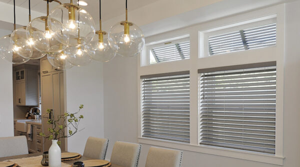 SmartPrivacy Faux Wood Blinds